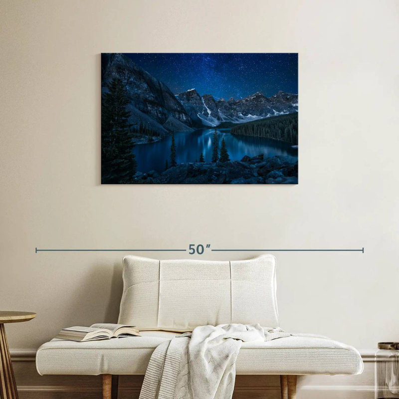 Lac Alaine Moraine la nuit, H 24 po x l 36 po