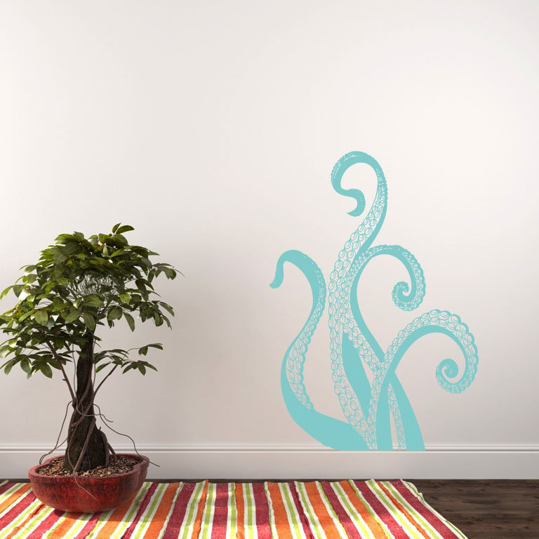 Adhésif décoratif pieuvre, Menthe