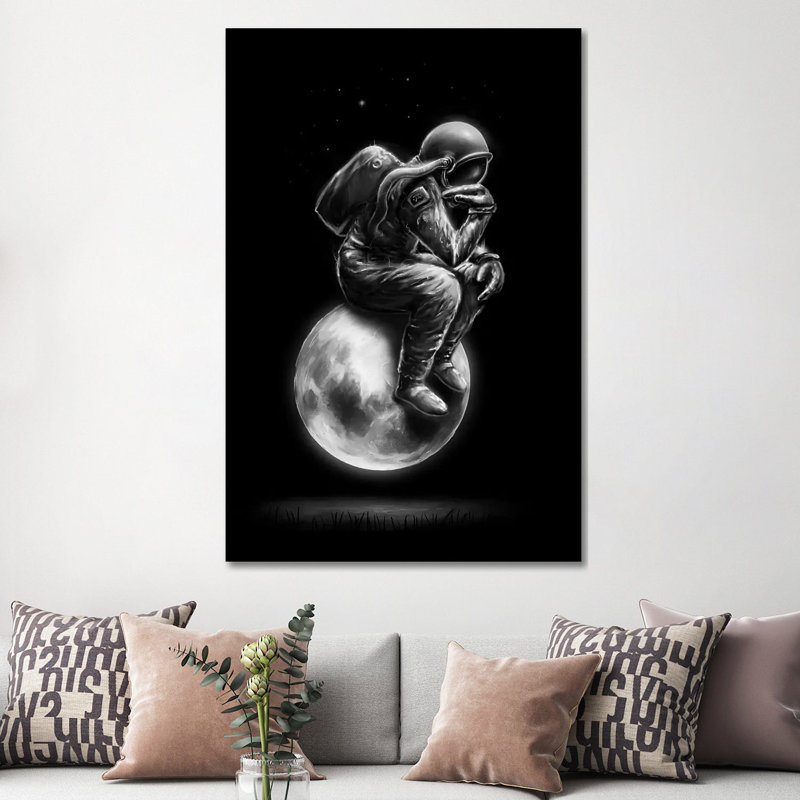 Space Thinker by Nicebleed - Wrapped Canvas Gallery-Wrapped Canvas Giclée, 152.5 cm H x 101.5 cm W