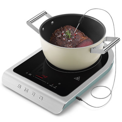 Contemporary Portable Induction Cooker in Matte Jade