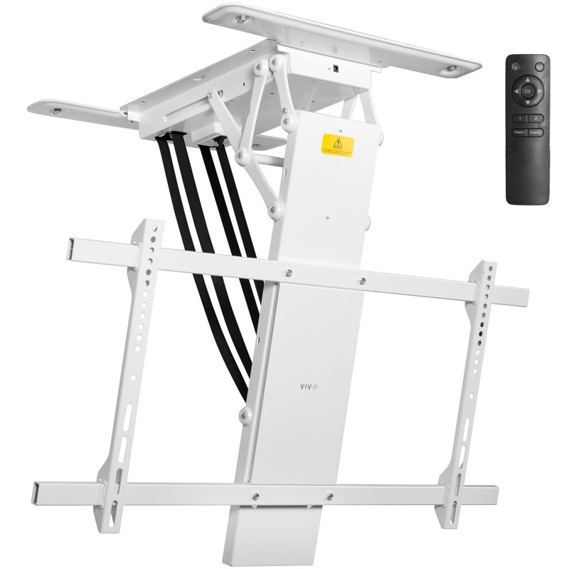 VIVO Motorized Flip Down Ceiling TV Mount for 40" to 85" Screens, White