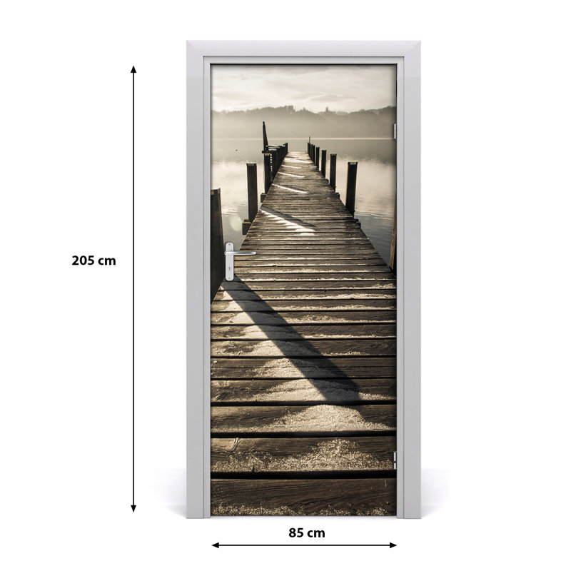 Wooden Pier Door Decal