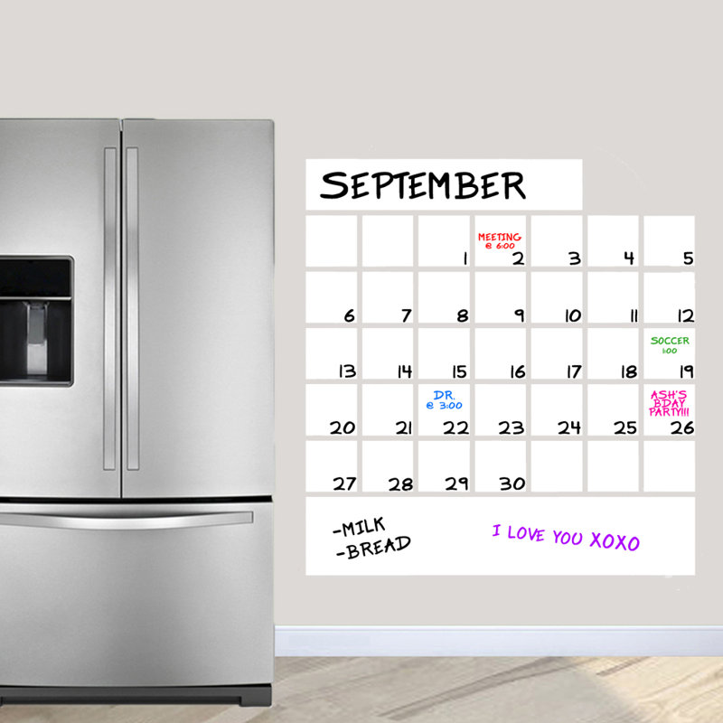 Abstract Calendar And Organizer Decals, 38.5" H x 36" W