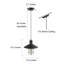 Luminaire suspendu conique à 1 lumière Radom