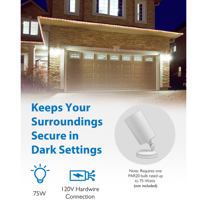 75-Watt Outdoor Security Flood Light Pack of 1, White