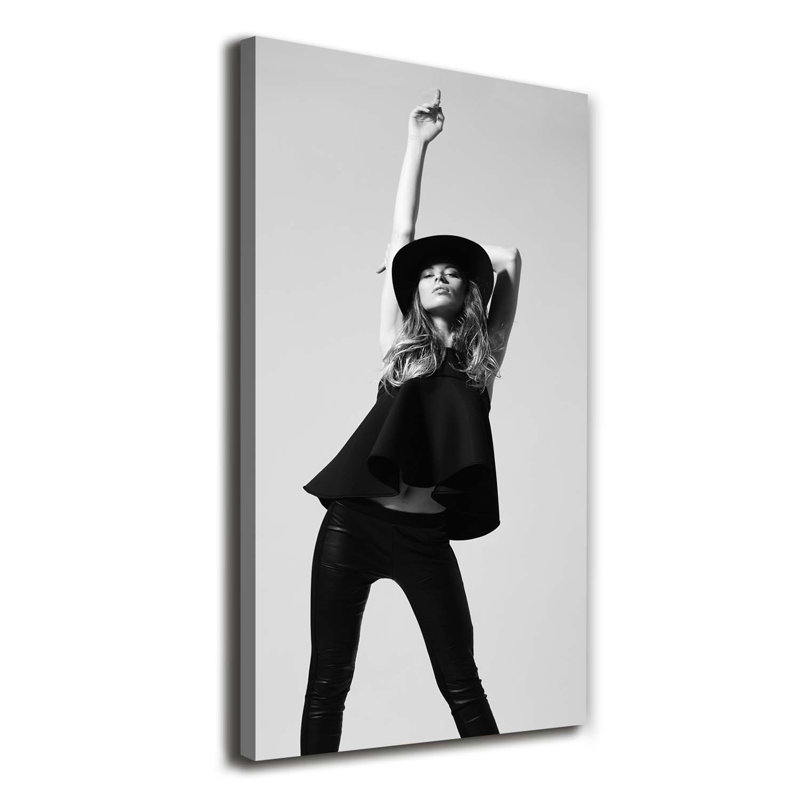 Woman In Black - Wrapped Canvas Print