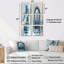 Maroc, chemin de la Kasbah de Rabat blanc, ensemble de 6 reproductions d'art sur toile-754479874-754479877
