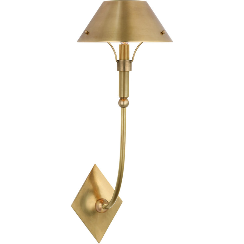 Thomas O'Brien Turlington Large Sconce, Hand-Rubbed Antique Brass