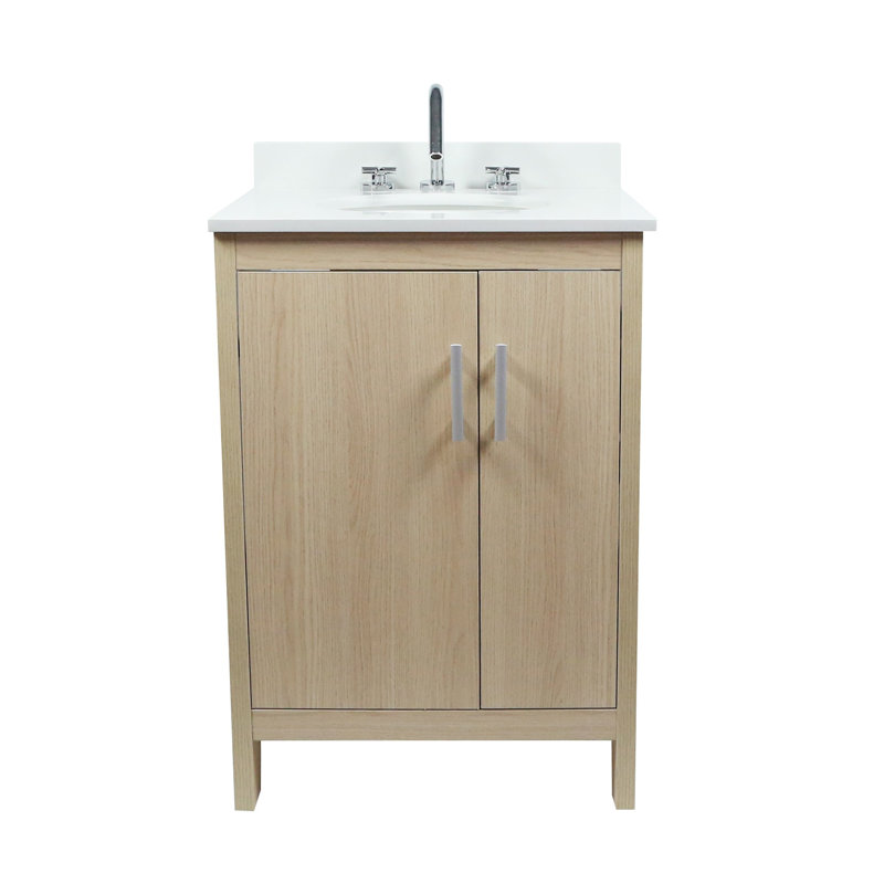 25'' Single Bathroom Vanity with Engineered Stone Top