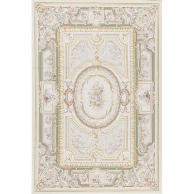 Aubusson Renaissance Wool Oriental Indoor Rug