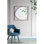 Miroir coquelicot contemporain de 32 po x 1 po x 32 po avec cadre doré en métal contemporain