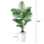 Palmier artificiel 6 'avec plante carrée blanche amovible, plante tropicale artificielle