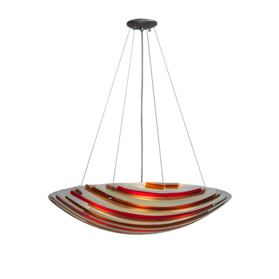 Luminaire bol suspendu unique à 4 lumières Metro Fusion