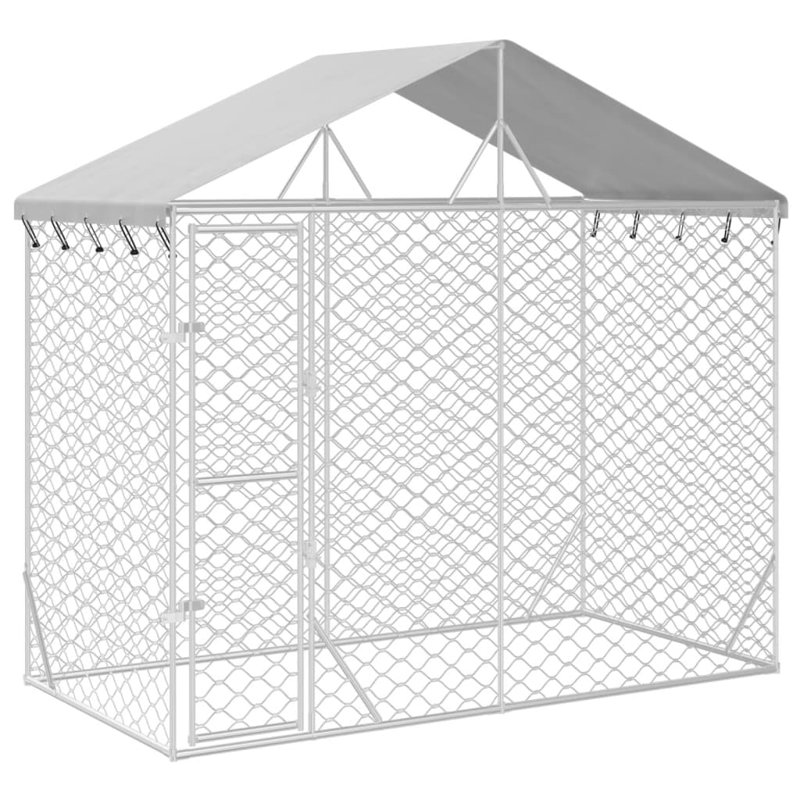 Retta 250cm H Metal Yard Kennel, 2.5m H x 1.5m W x 3m D