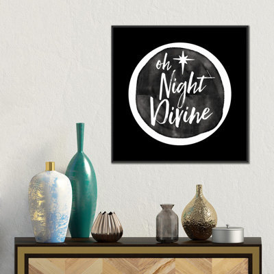Oh Night Divine - Wall Art Print - Framed Canvas