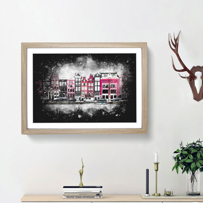 Wintertime In Amsterdam Netherlands - Single Picture Frame Print on MDF