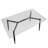Delante Glass Top Metal Base Dining Table-1118614660