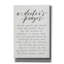 «A Doctor's Prayer» par Lux + Me Designs - Art textuel sur toile tendue-1786748078