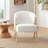 Modern Accent Chair – Angular Frame & Open Back – White