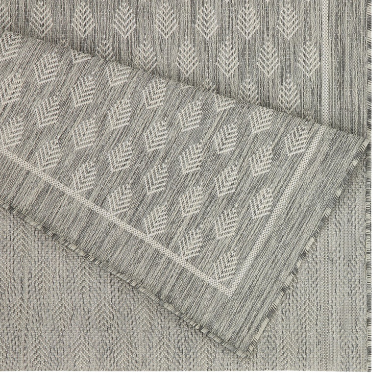 Tapis argenté en polypropylène Sain Gchar2009, Tapis de couloir 2 pi 6 po x 7 pi 5 po