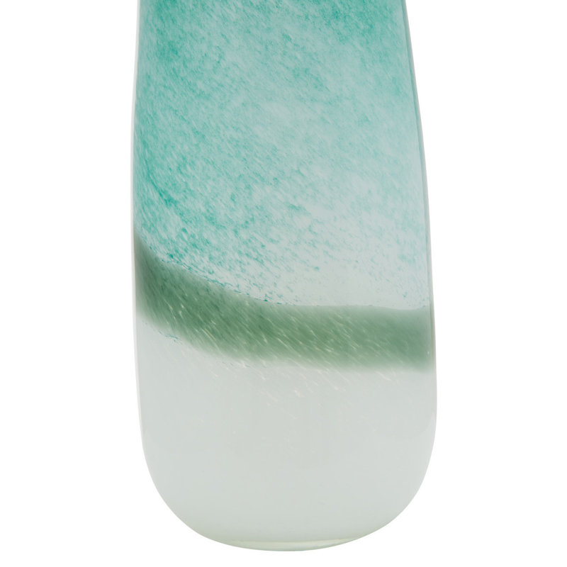 Josepha Glass Table Vase, Green/White, 38cm H x 17cm W x 17cm D