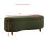 Banc de rangement en tissu 48 po avec couvercle à fermeture en douceur et pieds en bois massif Green Boucle-101193067