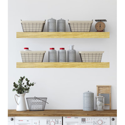 Jahray 2 Piece Oak Floating Shelf