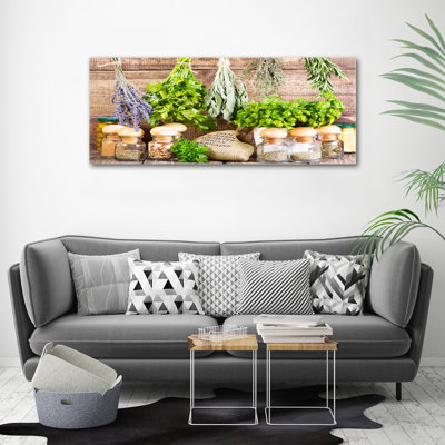 Herbs On Canvas A String - No Frame Print on Canvas