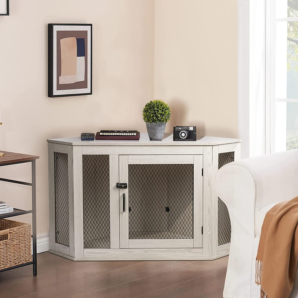 Curated visual reference: Picture Idea: Archie Oscar Bromborough Corner Dog Crate Reviews