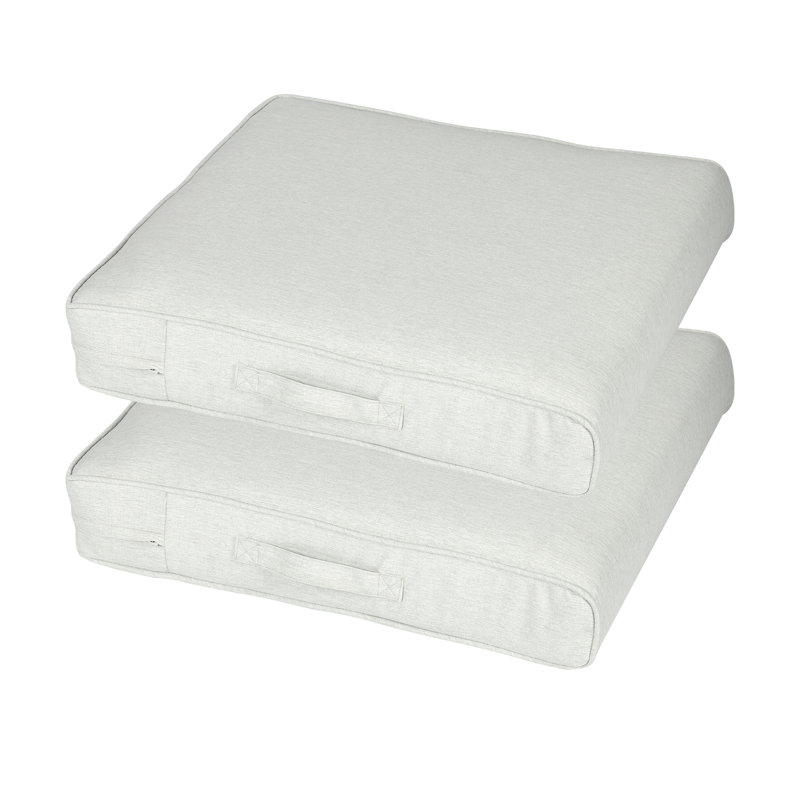  Patio Chair Cushions Set, Gris clair, L 23 po x P 26 po
