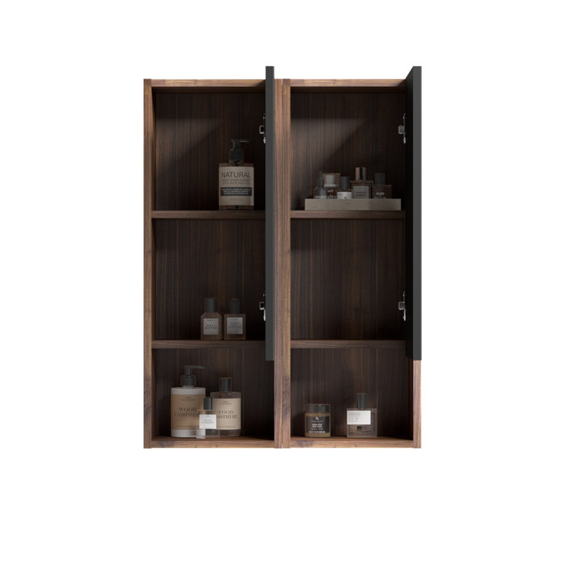 Armoire latérale de salle de bain flottante, solution de rangement murale pour petits espaces, assemblage facile KD
