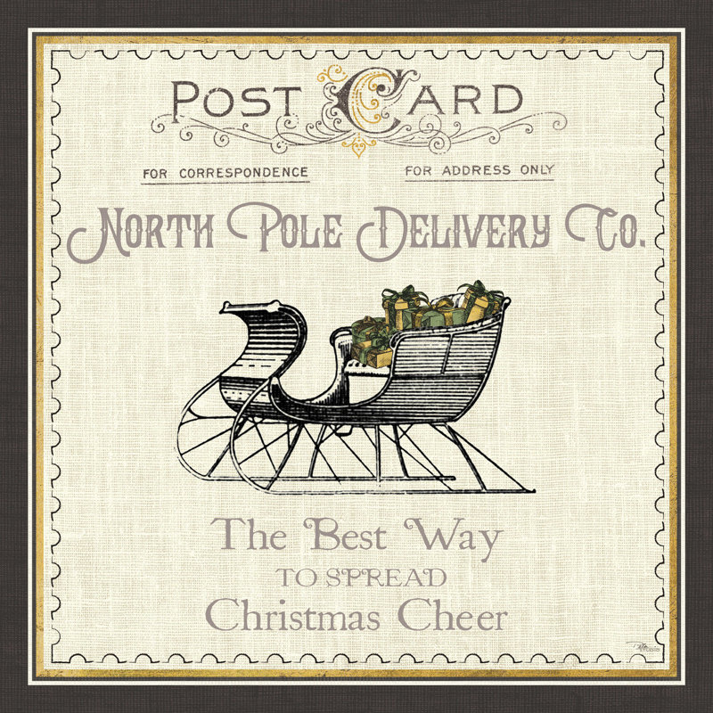 North Pole Express II neutre, H 12 po x l 12 po, Non, Toile tendue