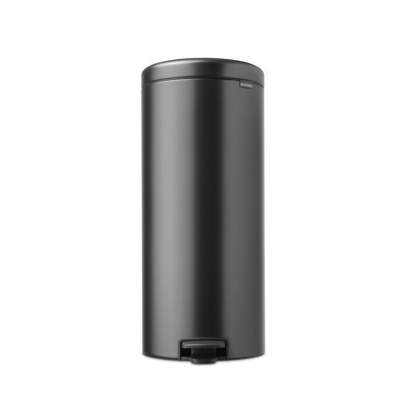 Brabantia NewIcon Step On Trash Can, 8 Gallon (30 Liter), Confident Gray