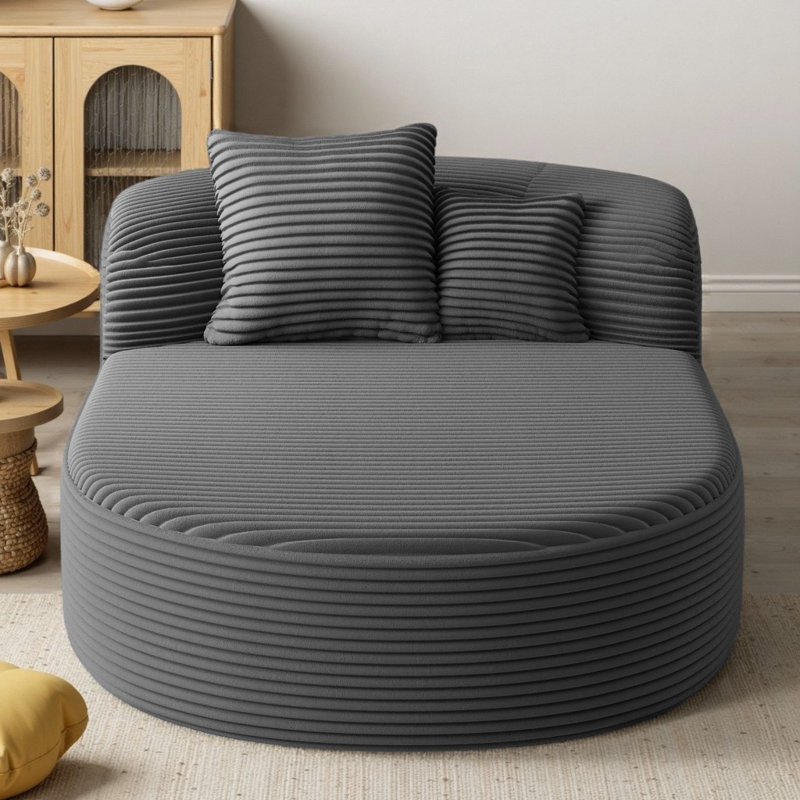 Canapé-lit 51,6 po Modern, Gris
