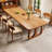 Burlywood Rectangular Solid Wood Dining Table-217827182