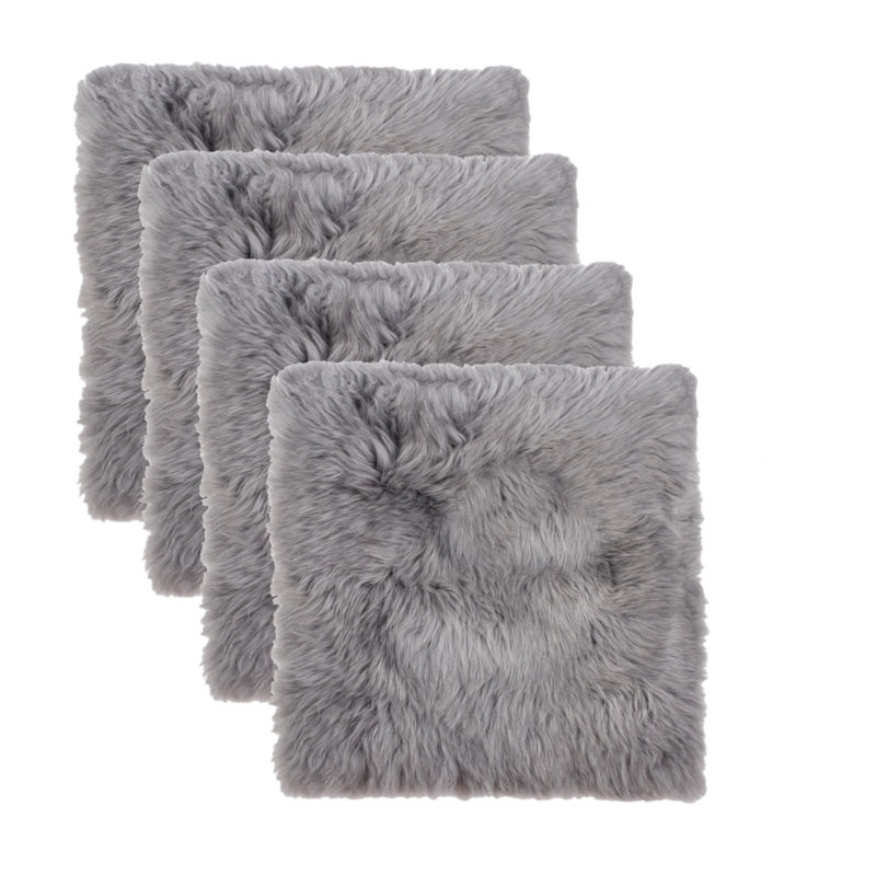 Coussin de chaise en peau de mouton, Gris