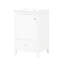 Meuble-lavabo blanc de 20 po avec lavabo, porte à fermeture douce, support de rangement, tiroir, tableau de haute qualité, finition peinte, forme rectangulaire, montage autoportant, installation de lavabo simple de 20 po en blanc
