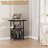 Modern Record Player Stand With Extended Desktop, Vinyl Storage, And Display Shelf For Music Room Or Studio