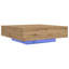 Table basse vidaXL chêne artisanal 39,37 po x 39,37 po x 12,20 po