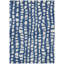 Tapis bleu marine en polyester tissé à la machine Lamanna-95452635