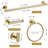5-Piece Bath Hardware Set Accessories With Towel Bar Towel Hook Toilet Paper Holder And Towel Ring -116078889