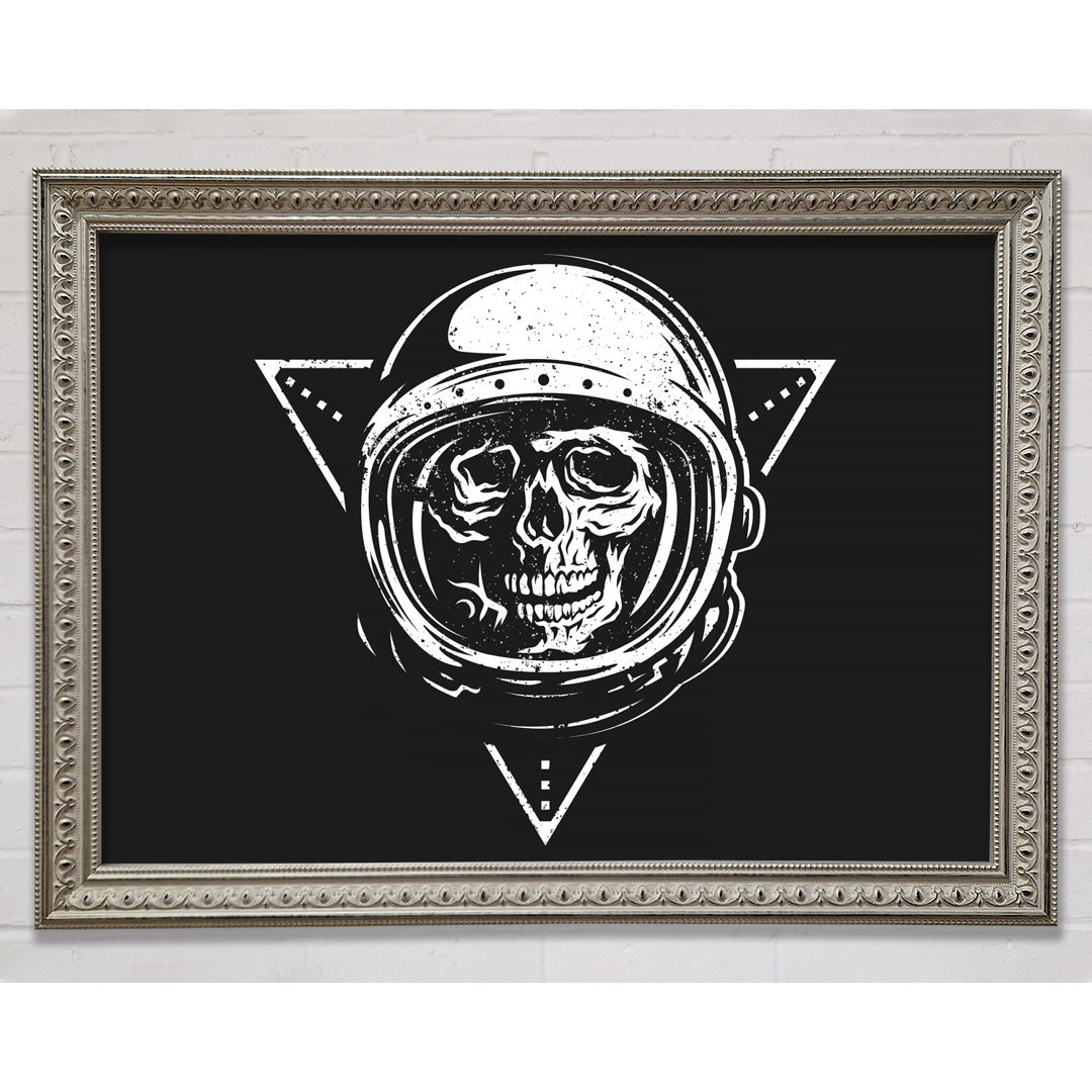 Spaceman Skull Gerahmter Druck Wandkunst