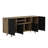 Wesa Modern Console Table, Walnut & Black, 63.0 x 28.3 x 17.7 inches | 100% Melamine Coated Particle Board, Thickness: 0.7 inches | Stylish & Functional Design for Living Room & Entryway, Durable & Elegant