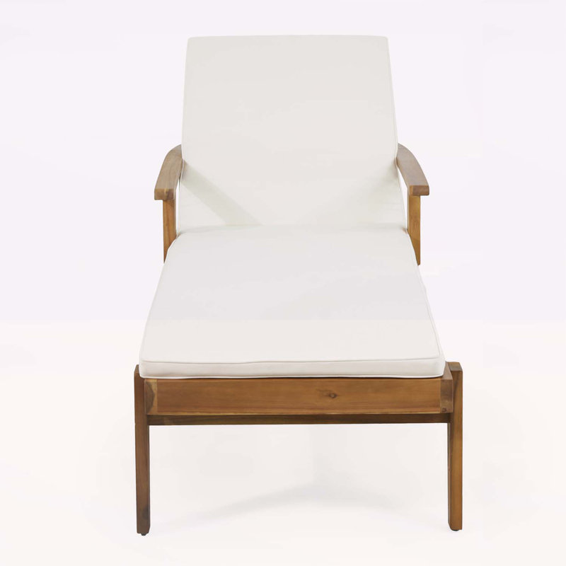 Chaise longue en bois exquis pour une détente et un style ultimes, Teck