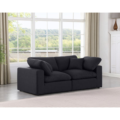 Iwana 80" Linen Textured Sofa Modular Sofa