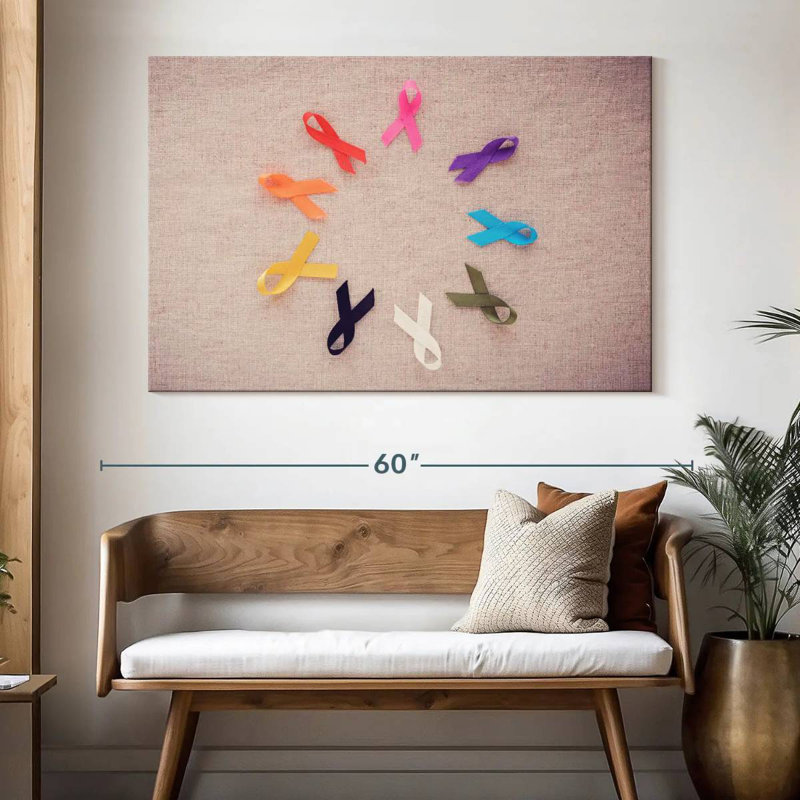 Symbole de sensibilisation au cancer Khyia, H 34 po x l 51 po