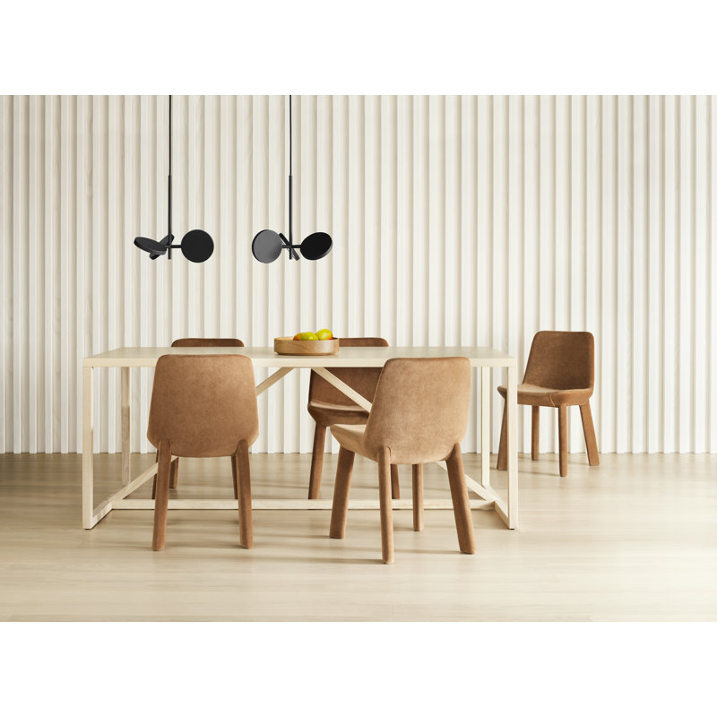Neat Upholstered Dining Chair, Copper Velvet