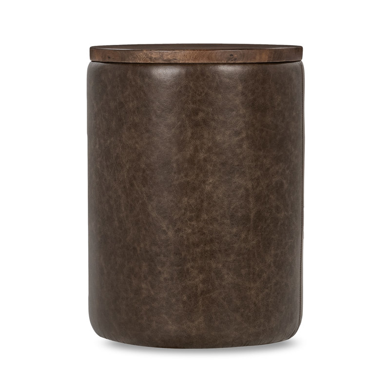 Andra Solid Wood End Table, Cocoa Brown