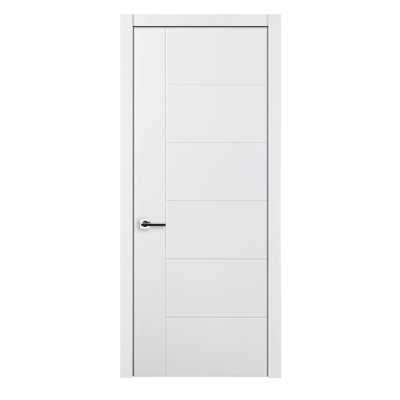 Groove Pre-Hung White Laminated Interior Door with Left and Right Hand Opening