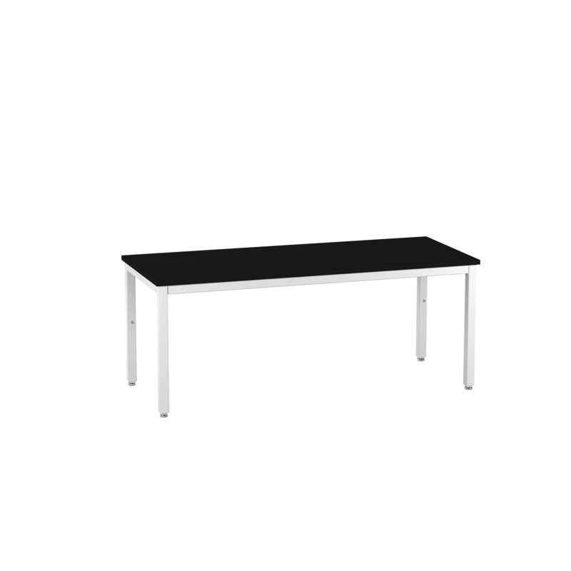Table de laboratoire de table ACC, l 72 po x P 30 po, base coulissante, plateau époxy, finition blanc cassé